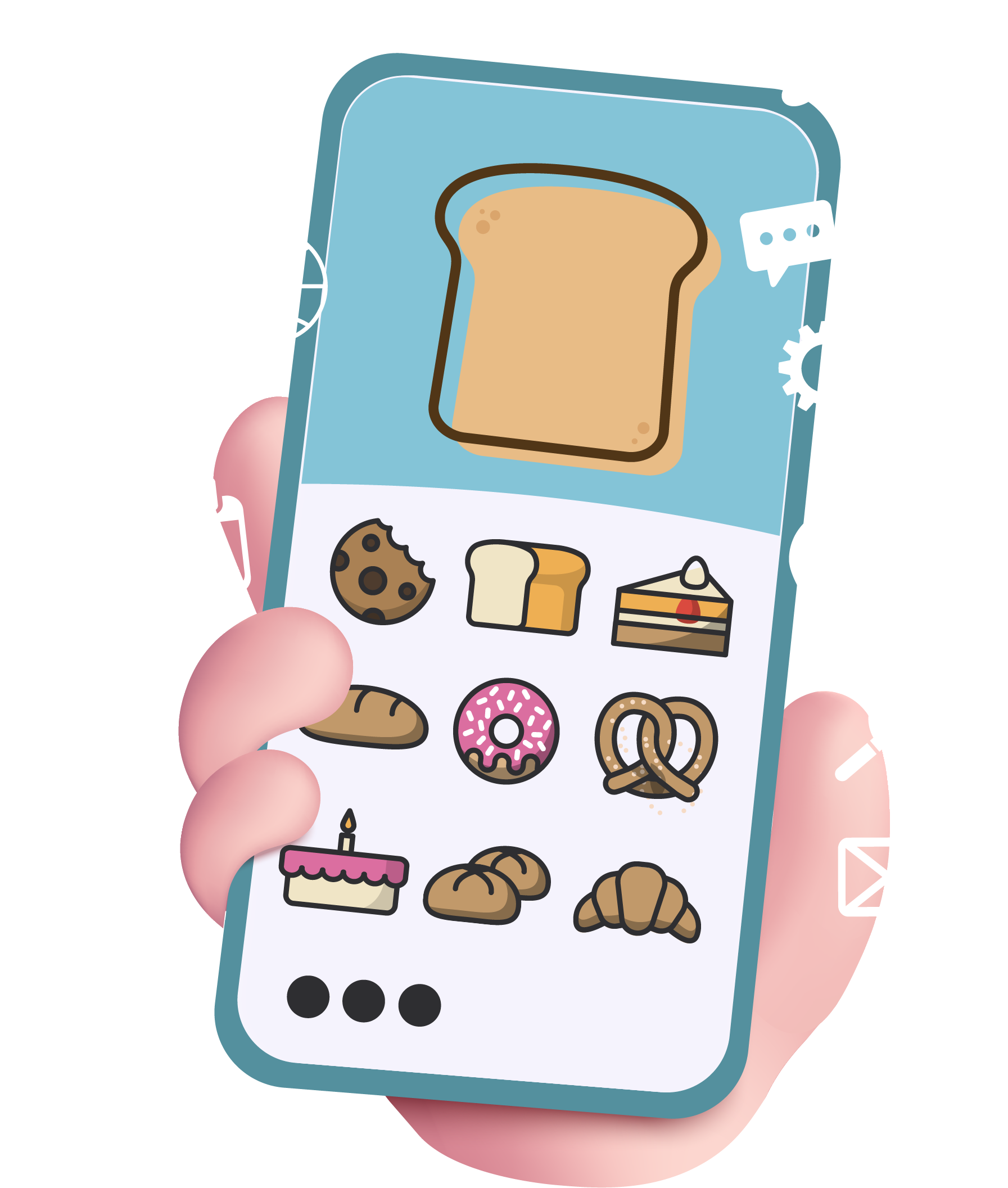 Middel 2appbakker Yellow Flower